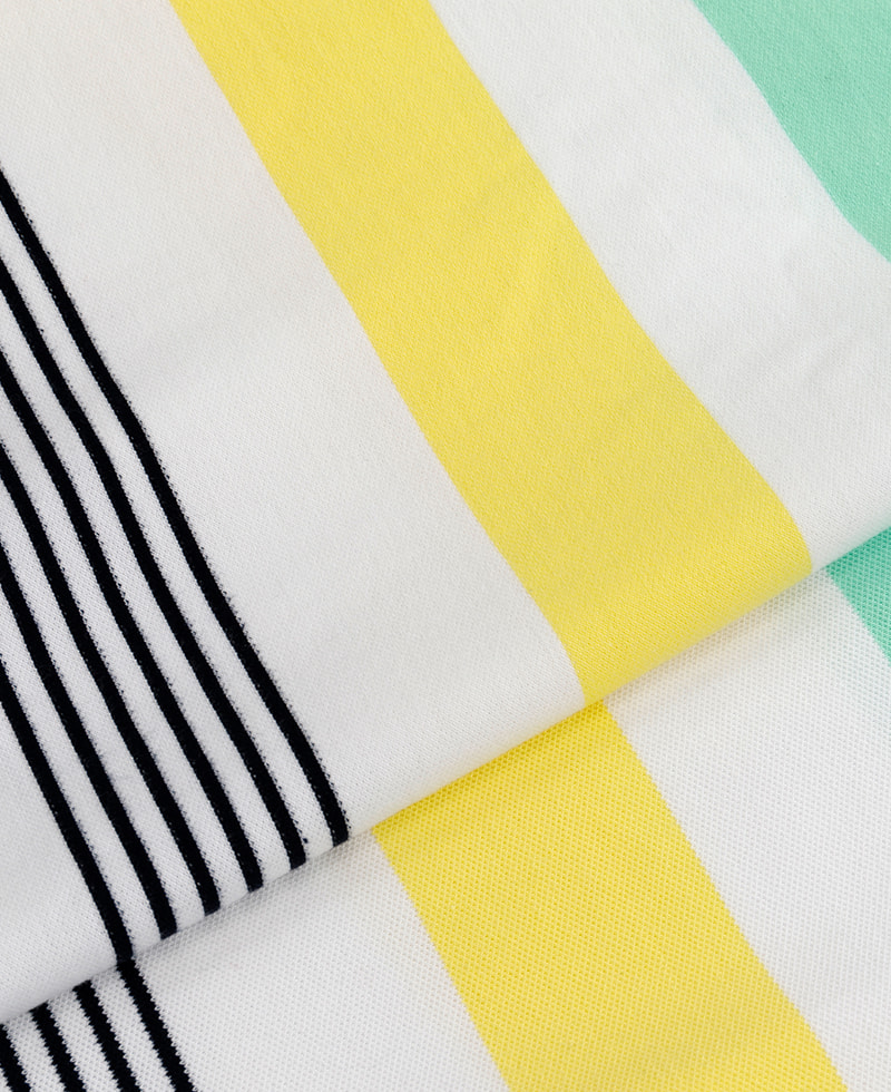 Color Striped Pique Fabric